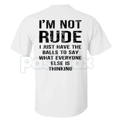 "I'm Not Rude" Social Anxiety T-Shirt - Funny Relatable Introvert Tee, Aesthetic Minimalist Sarcasm Shirt, Premium Heavyweight Cotton Basic, Casual Sassy Statement Top, Gift for Quiet Personalities