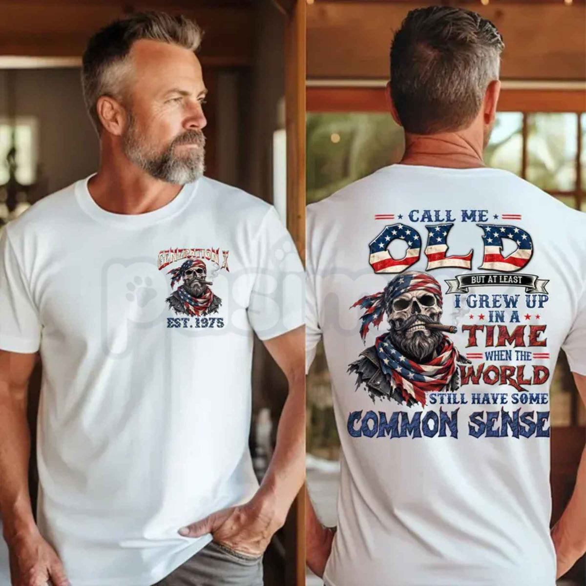 Personalized Year 1965-1980 Gen X T-Shirt – Call Me Old Fashioned Common Sense Unisex Tee