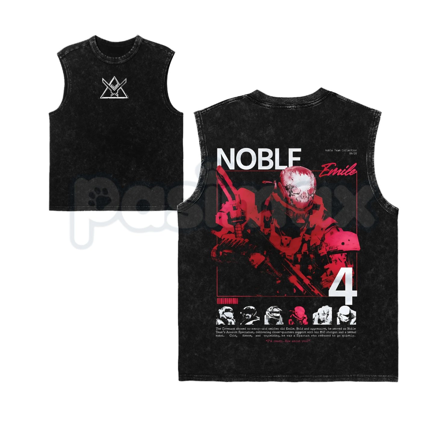 Noble Team Halo Reach T-Shirt – Remember Reach Unisex Graphic Tee, Lightweight Vintage Washed Cotton Gaming Streetwear
