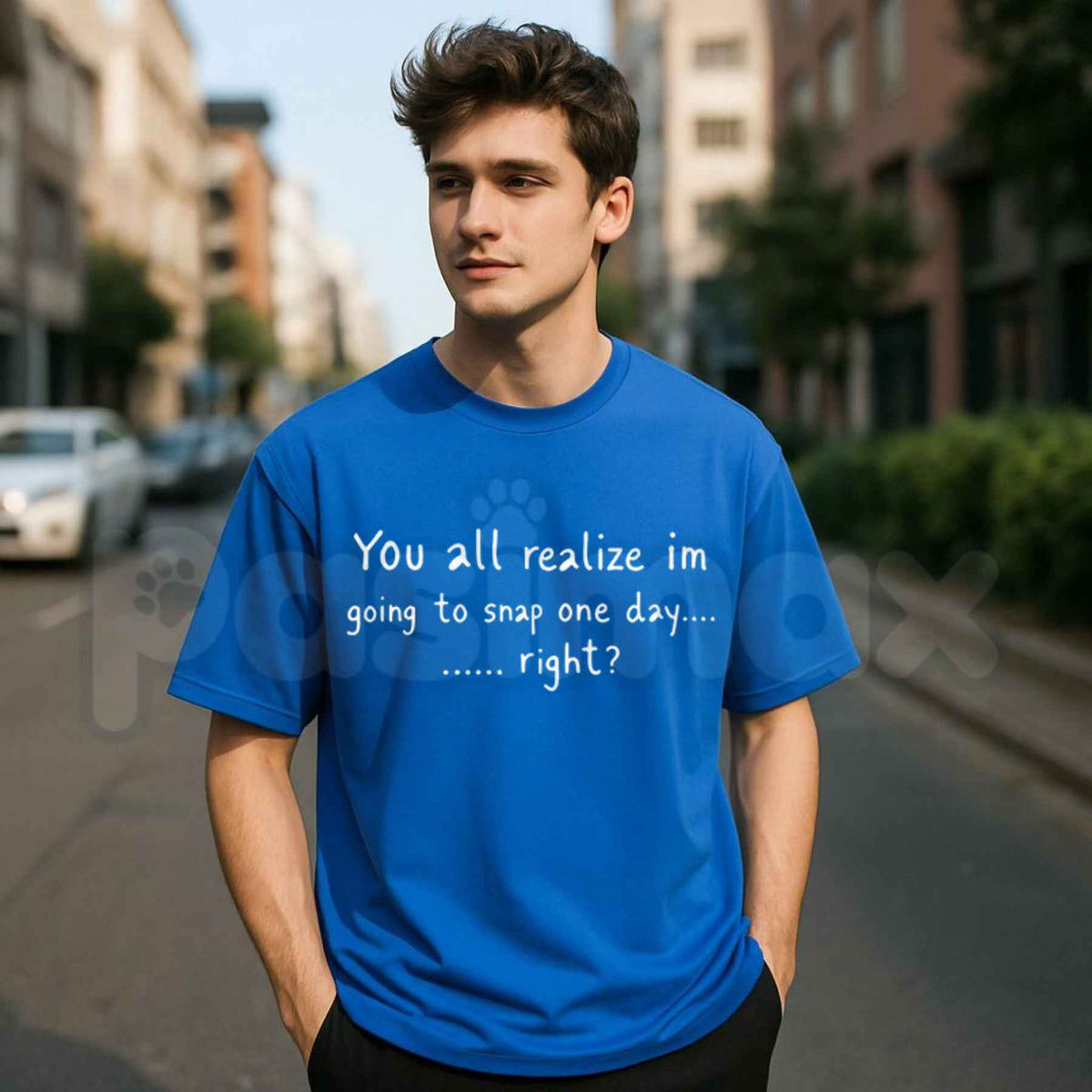 You All Realize Im Going To Snap One Day Right T-Shirt – Funny Sarcastic Humor Unisex Tee