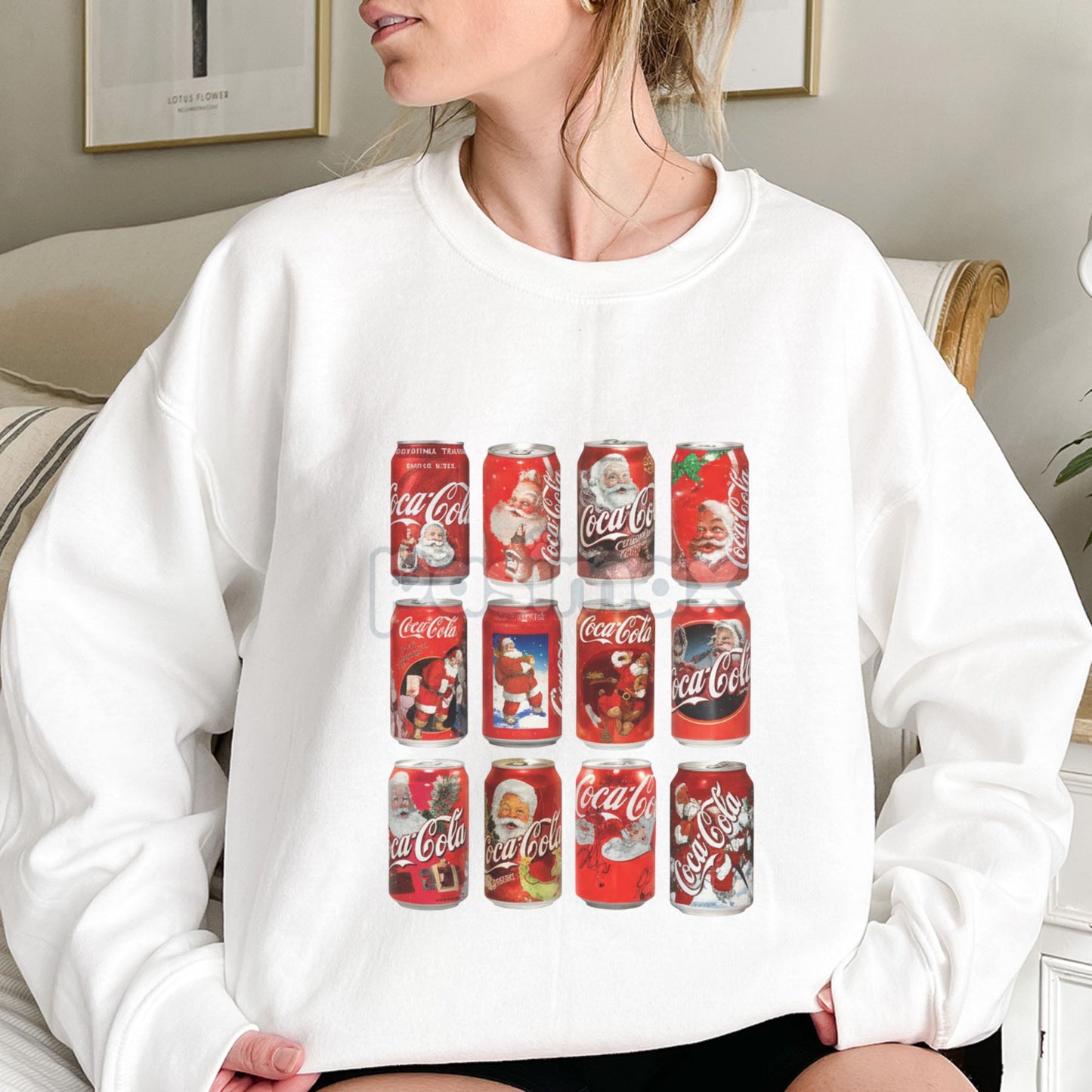 Vintage Coke Santa Cans Christmas Sweatshirt – Retro Holiday Crewneck