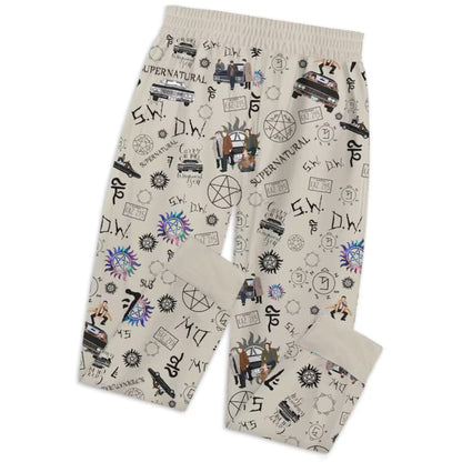 Supernatural Pajamas Set, Winchester Brothers Pajamas for Women & Men, Matching Family PJs, Halloween & Valentine's Gift