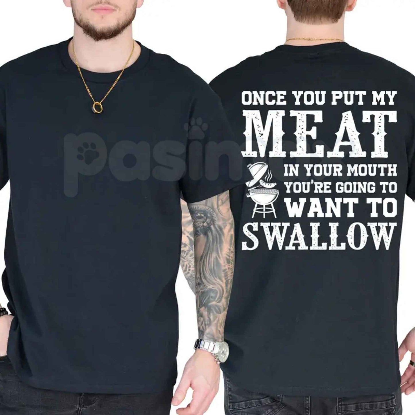 Funny BBQ Meat Lover T Shirt – Grill Master Graphic Tee, Sarcastic Pitmaster Smoker Unisex Classic Vintage Cotton Shirt