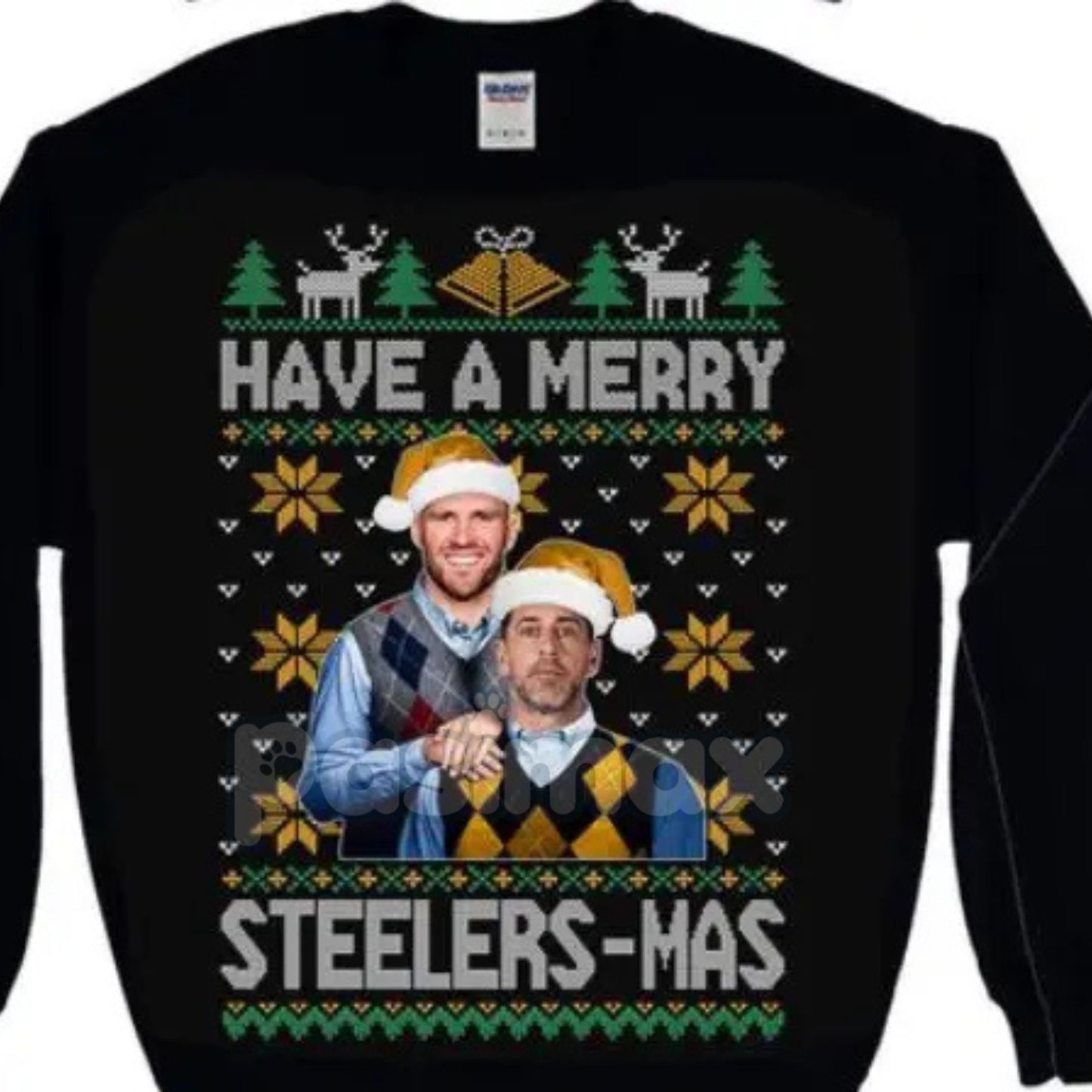 Vintage Christmas All Team Football Step Brothers Crewneck – Funny Holiday Movie Sweatshirt (Black)