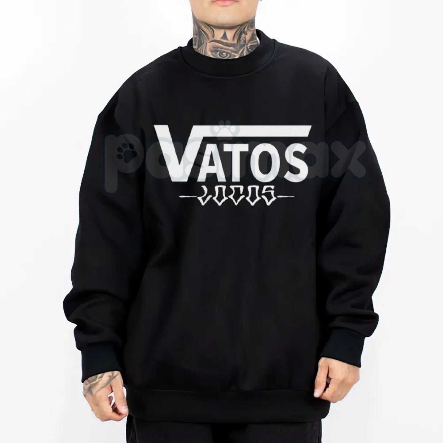 Chicano Clothing Vatos Loc Forever El Gallo Negro – Lowrider Oversized Graphic Tee, Heavy Sweatshirt & Hoodie