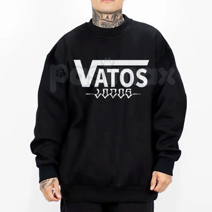 Chicano Clothing Vatos Loc Forever El Gallo Negro – Lowrider Oversized Graphic Tee, Heavy Sweatshirt & Hoodie