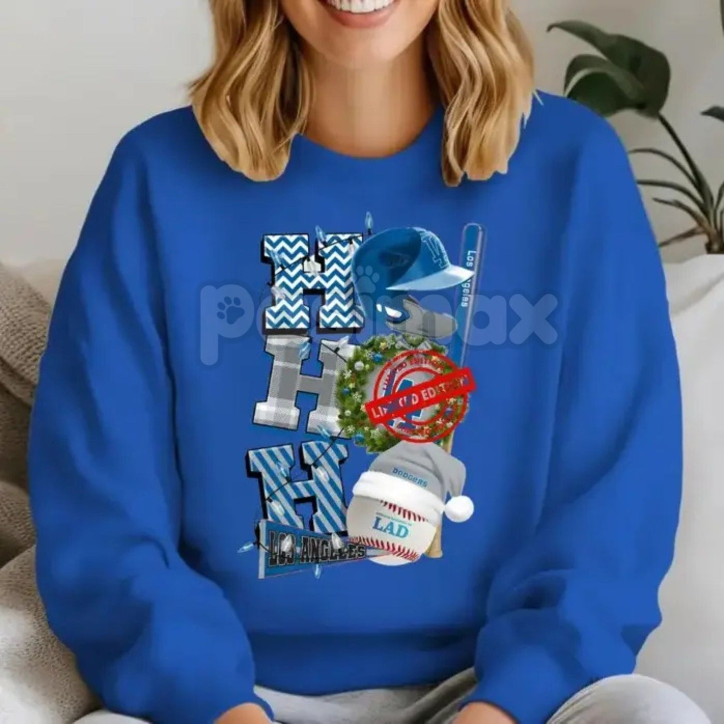 HO HO HO Sport Christmas Sweatshirt | Athletic Collegiate Style Holiday Crewneck | Festive Game Day Jumper