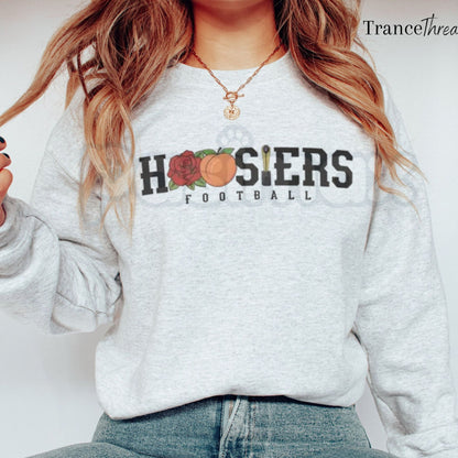 Trending Indiana Shirt | Retro Hoosiers Sweatshirt | Vintage Indiana Collegiate Crewneck | Midwest Aesthetic Graphic Jumper | Bloomington Indiana Pullover | State Pride Gift for Hoosiers