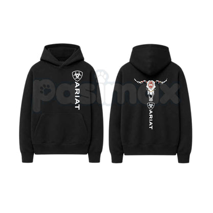 Ariat Classic Logo Hoodie – Western Equestrian Workwear Pullover, Outdoor Country Lifestyle Sweatshirt, Unisex Heavy Blend