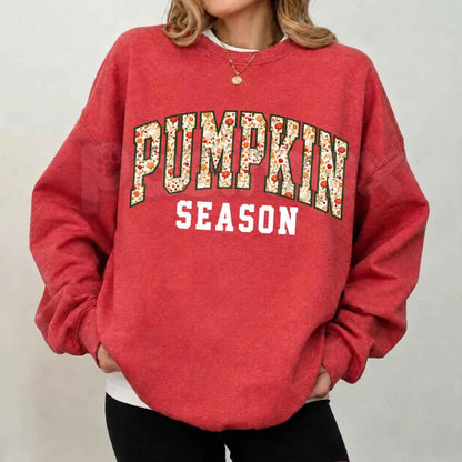 Pumpkin Season Sweatshirt | Cozy Autumn Fall Patch Outfit