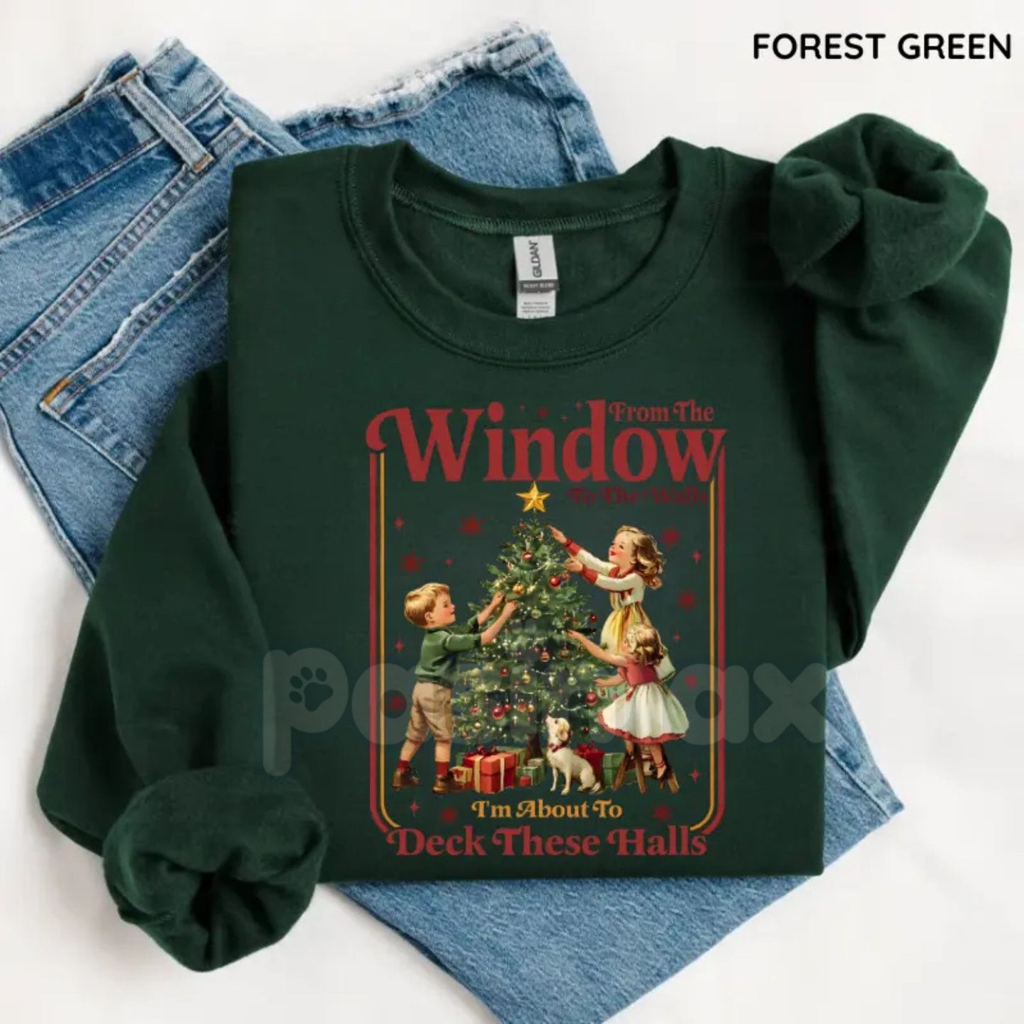 From The Windows To The Walls I’m About To Deck These Halls Sweatshirt | Funny Holiday Hip-Hop Jumper | Viral Christmas Meme Gift