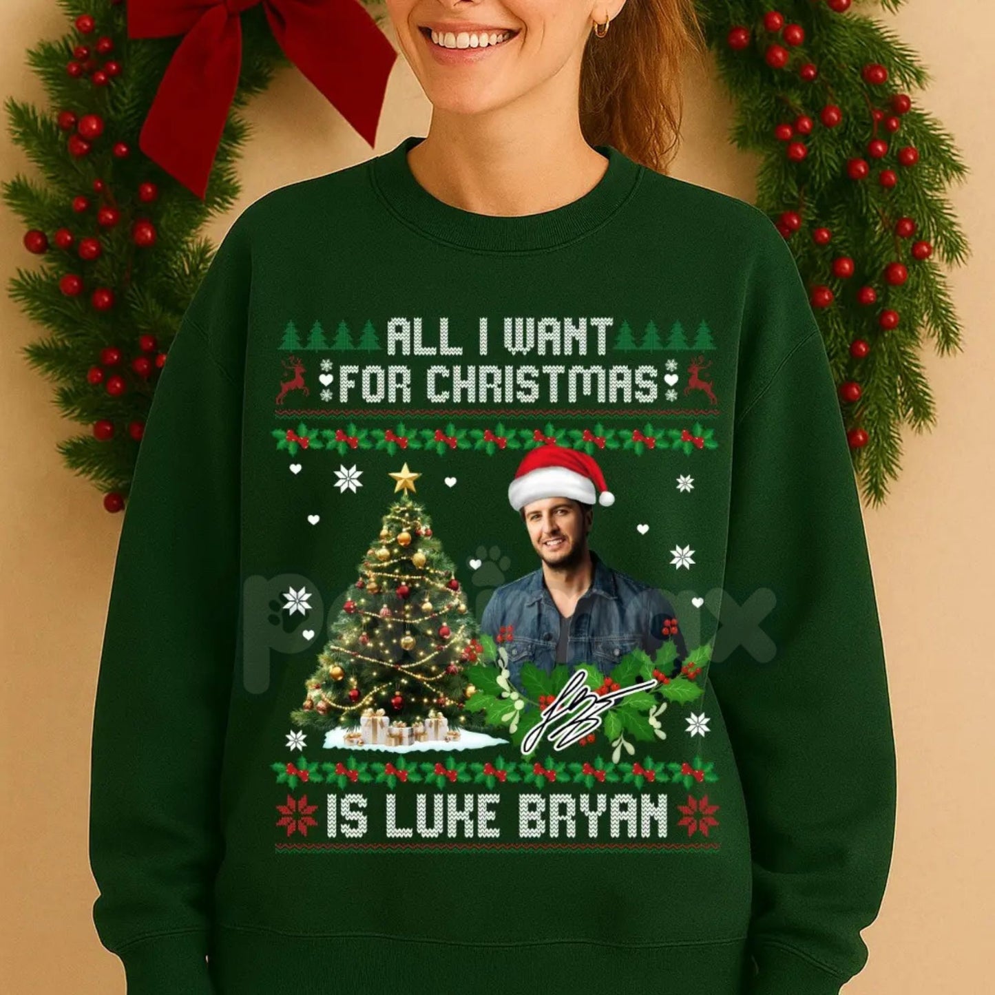 All I Want For Christmas Is Luke Bryan Shirt Sweatshirt | Country Music Fan Holiday Crewneck | Tailgate Christmas Jumper | Luke Bryan Gift