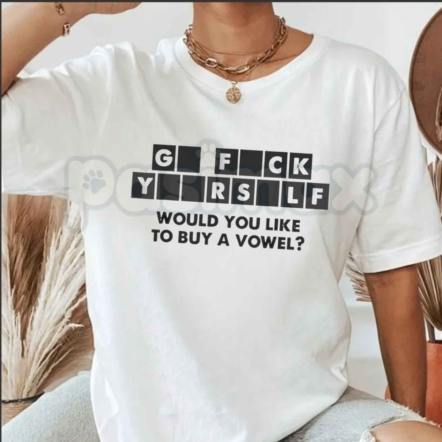 Would You Like To Buy A Vowel T-Shirt – Funny Wheel Of Fortune Parody Unisex Tee