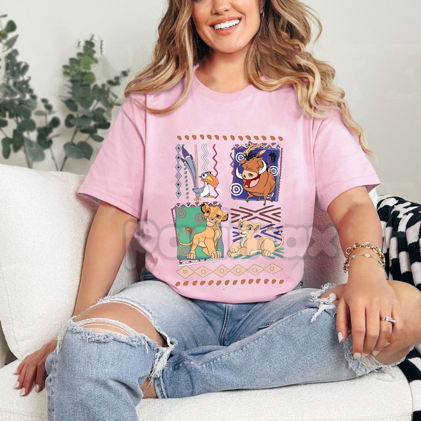 Vintage Wash The Lion King T-Shirt - 90s Sunset Style Graphic Tee, Disney Animated Classic Nostalgia, Unisex Movie Apparel