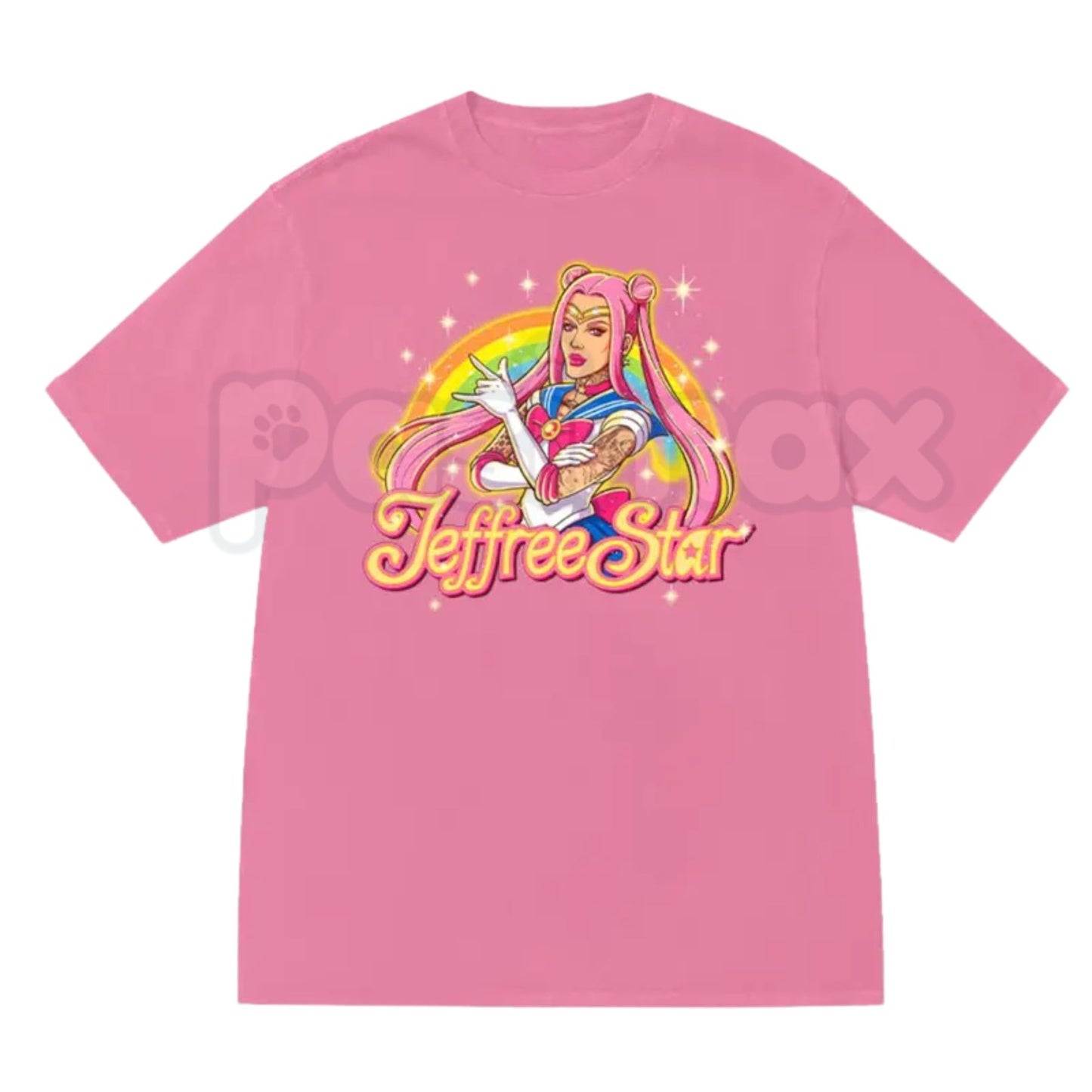 Jeffree Star Anime Graphic Tee – Kawaii Pink Streetwear T-Shirt, Premium 100% Cotton Manga Style Portrait Top, Y2K Aesthetic Makeup Fan Apparel, Soft Lived-In Heavyweight Unisex Shirt, Made in USA