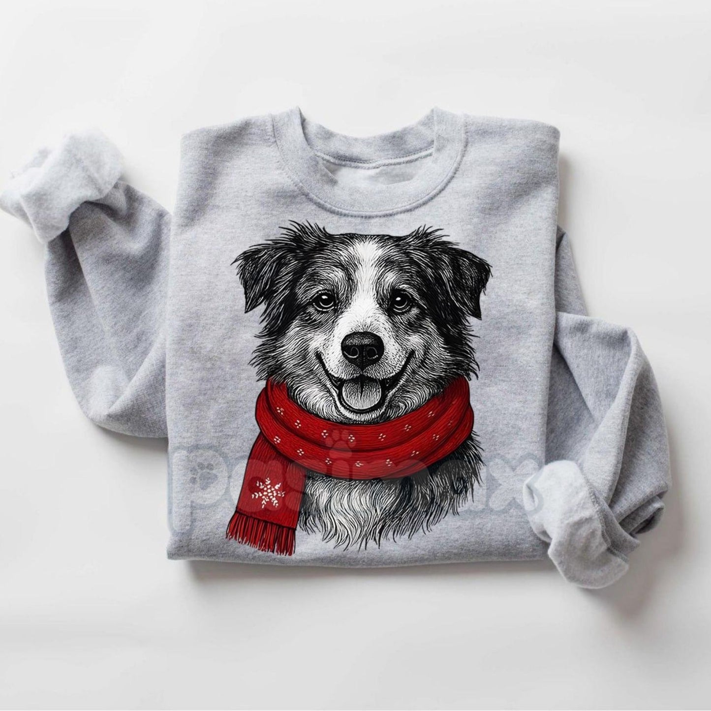 Santa Paws Christmas Dog Sweatshirt – Sport Grey Crewneck for Dog Lovers | Dog Mom Gift