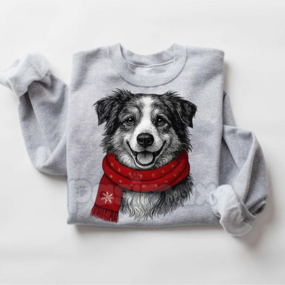 Santa Paws Christmas Dog Sweatshirt – Sport Grey Crewneck for Dog Lovers | Dog Mom Gift
