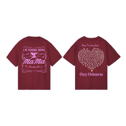 "Mama, I’m Coming Home" Rock Tee - Two-Sided Lyric Tribute T-Shirt, Ozzy Osbourne Fan Apparel