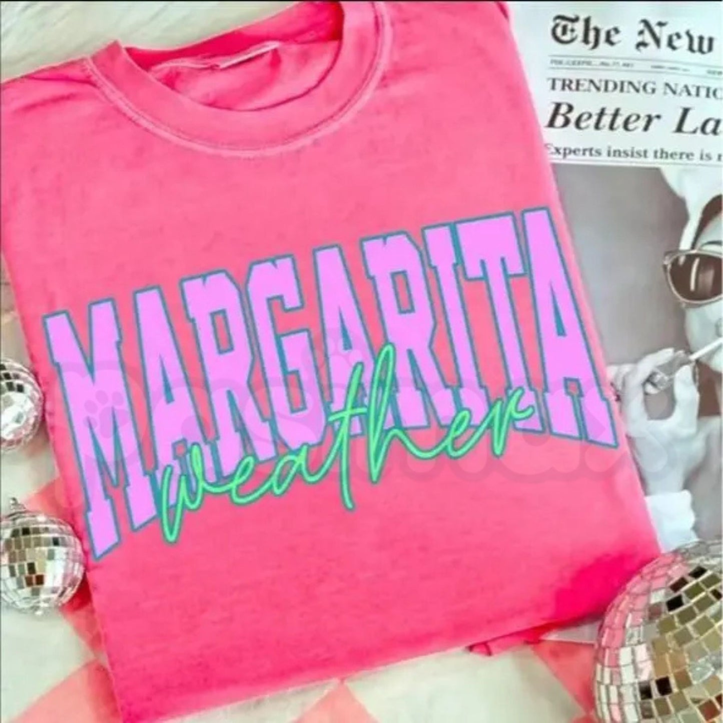 Comfort Colors® Margarita Weather T-Shirt – Trendy Distressed Summer Graphic Tee, Aesthetic Vintage Drink Shirt, Cute Vacation Party Cotton Top