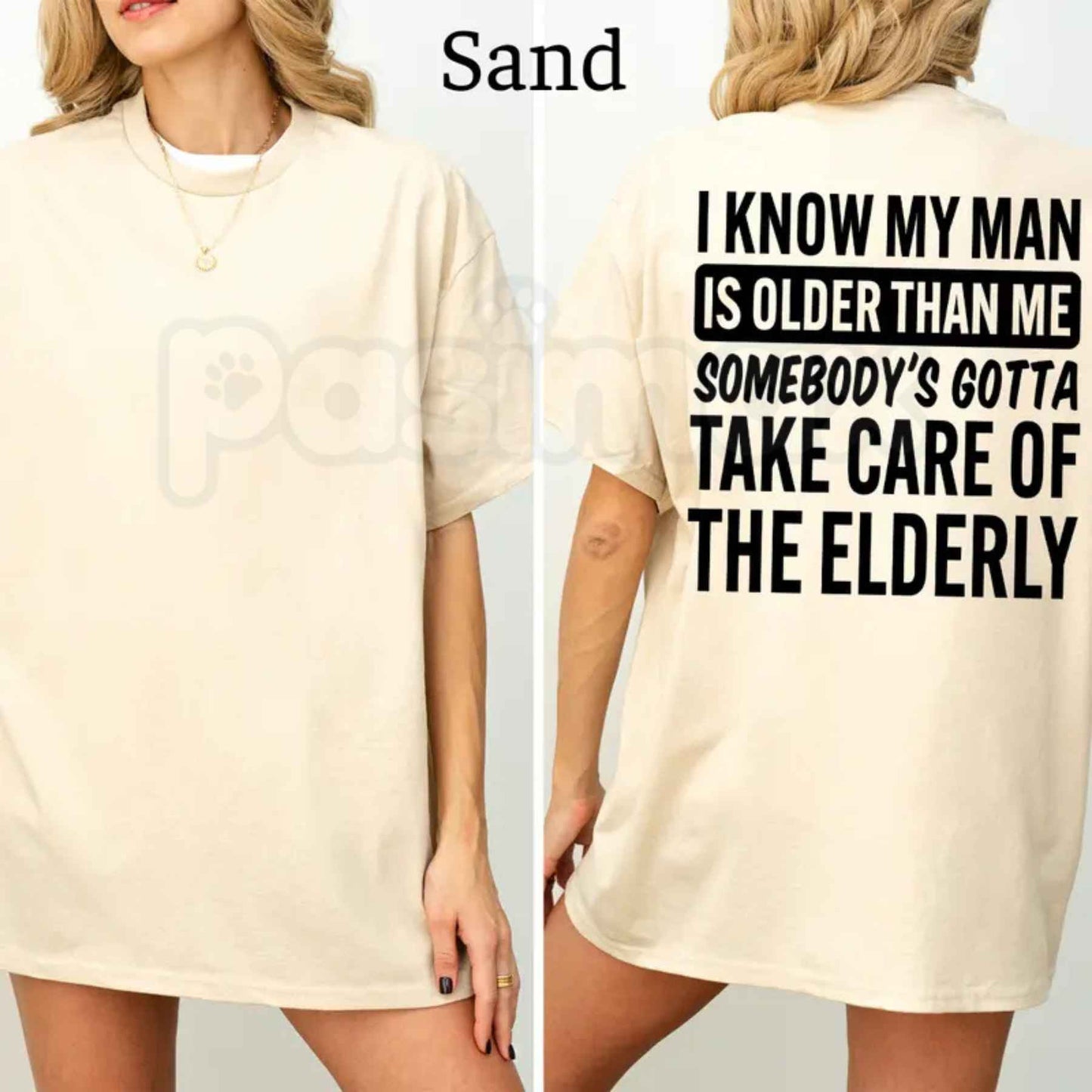 I Know My Man Is Older Than Me T-Shirt – Funny Age Gap Couple Unisex Cotton Graphic Tee