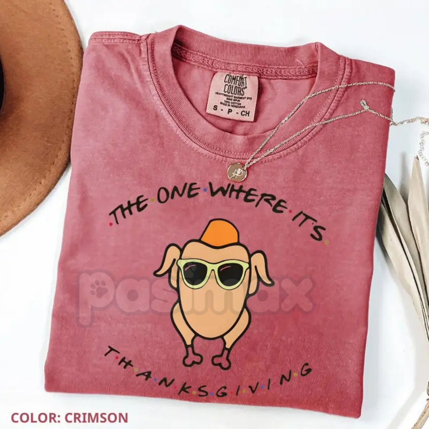 'Friends' Thanksgiving Comfort Colors® T-Shirt – Could I BE Any Full? Turkey Graphic Tee, Nostalgic Sitcom Holiday Shirt