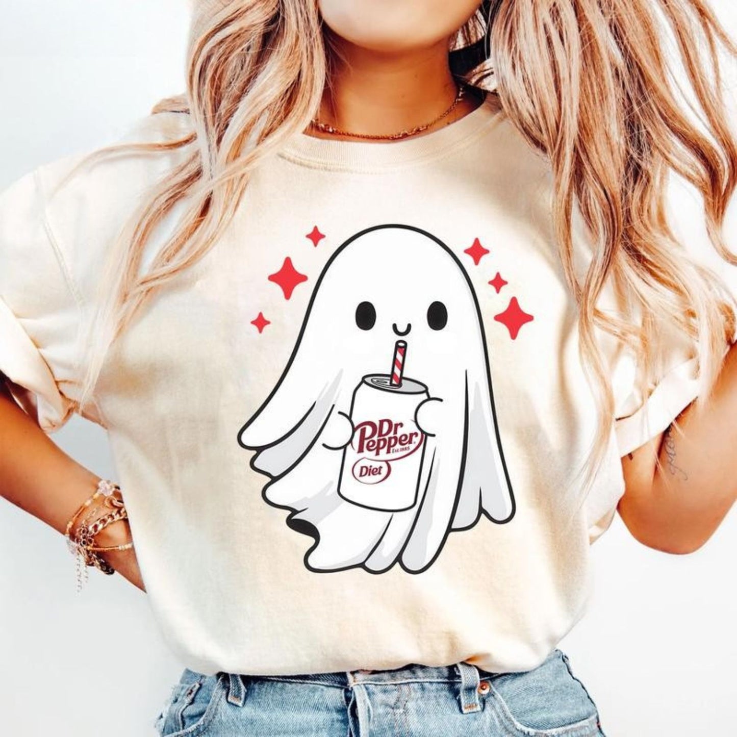 Funny Skeleton Ghost Halloween T-Shirt - Spooky Graphic Tee, Ghost Lover Gift, Unisex Soft Cotton Shirt
