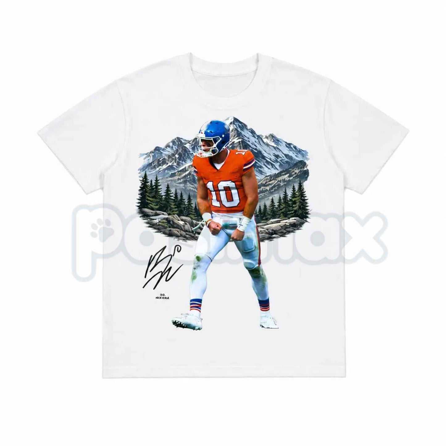Bo Nix Graphic T-Shirt – Vintage Football Star Unisex Cotton Game Day Tee