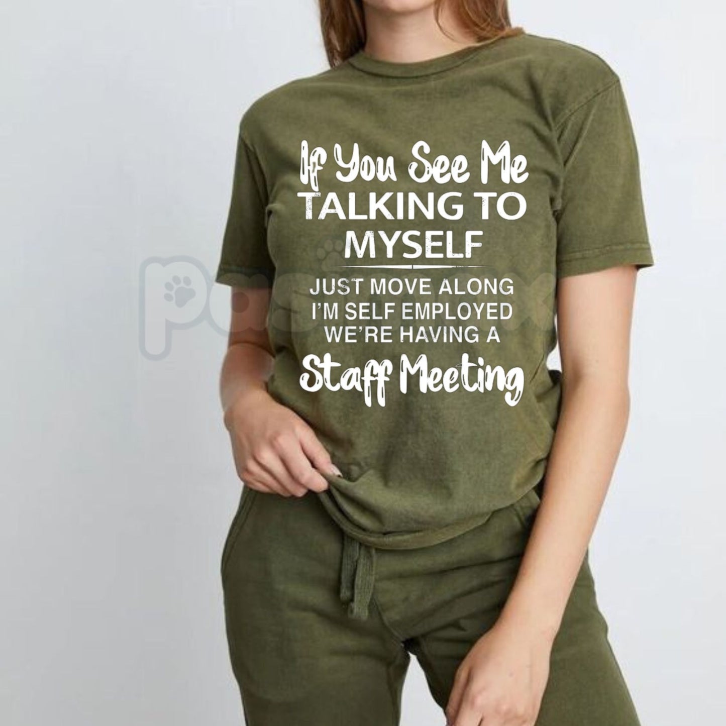 "If You See Me Talking To Myself" Funny T-Shirt – Sarcastic Expert Advice Graphic Tee, Premium 100% Cotton Relatable Humor Top, Soft Lived-In Heavyweight Social Anxiety Shirt, Made in USA