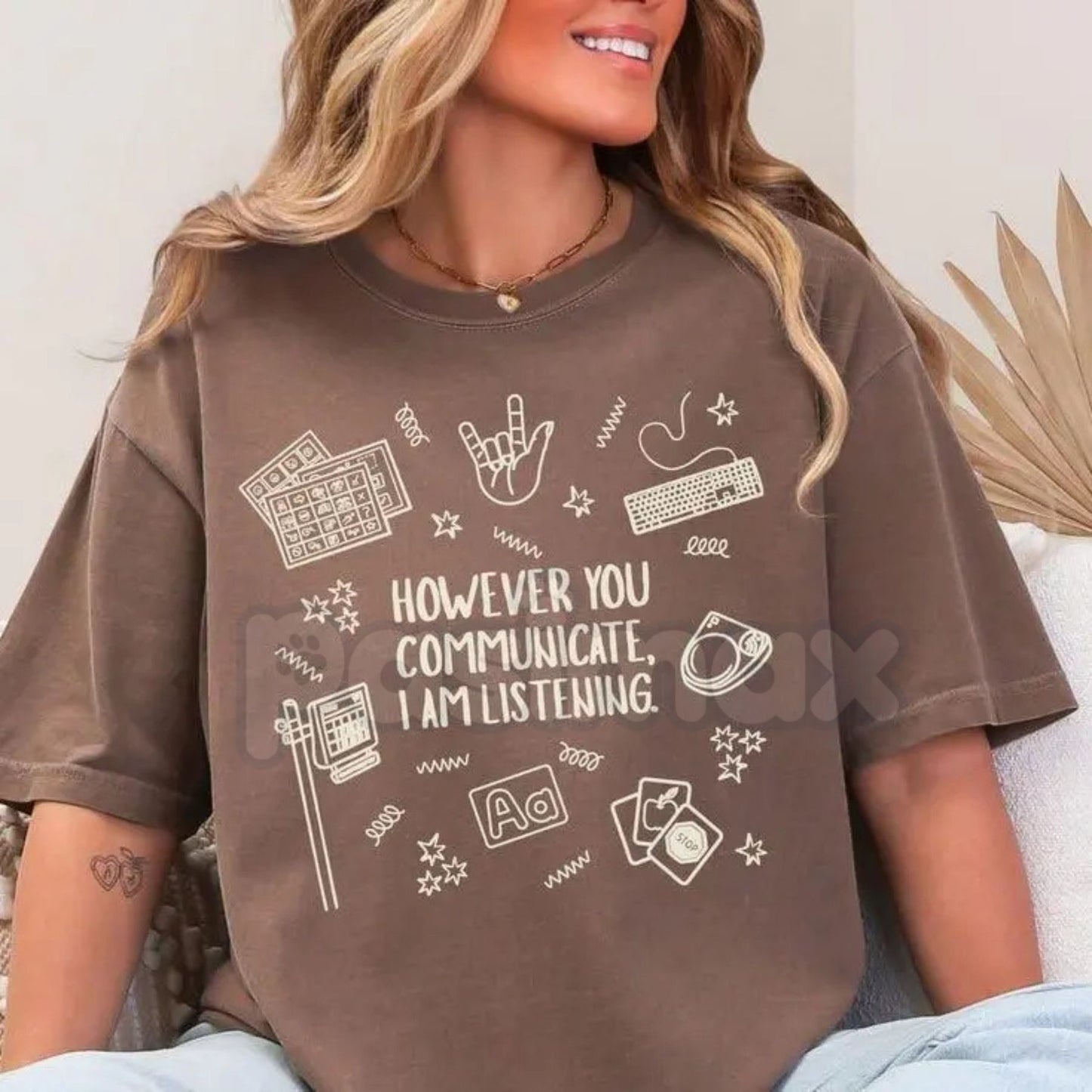 Comfort Colors® "Everyone Deserves Communication" T-Shirt – Aesthetic SLP Advocacy Tee, Neurodiversity Speech Therapy Shirt, Inclusive Communication Advocate Gift