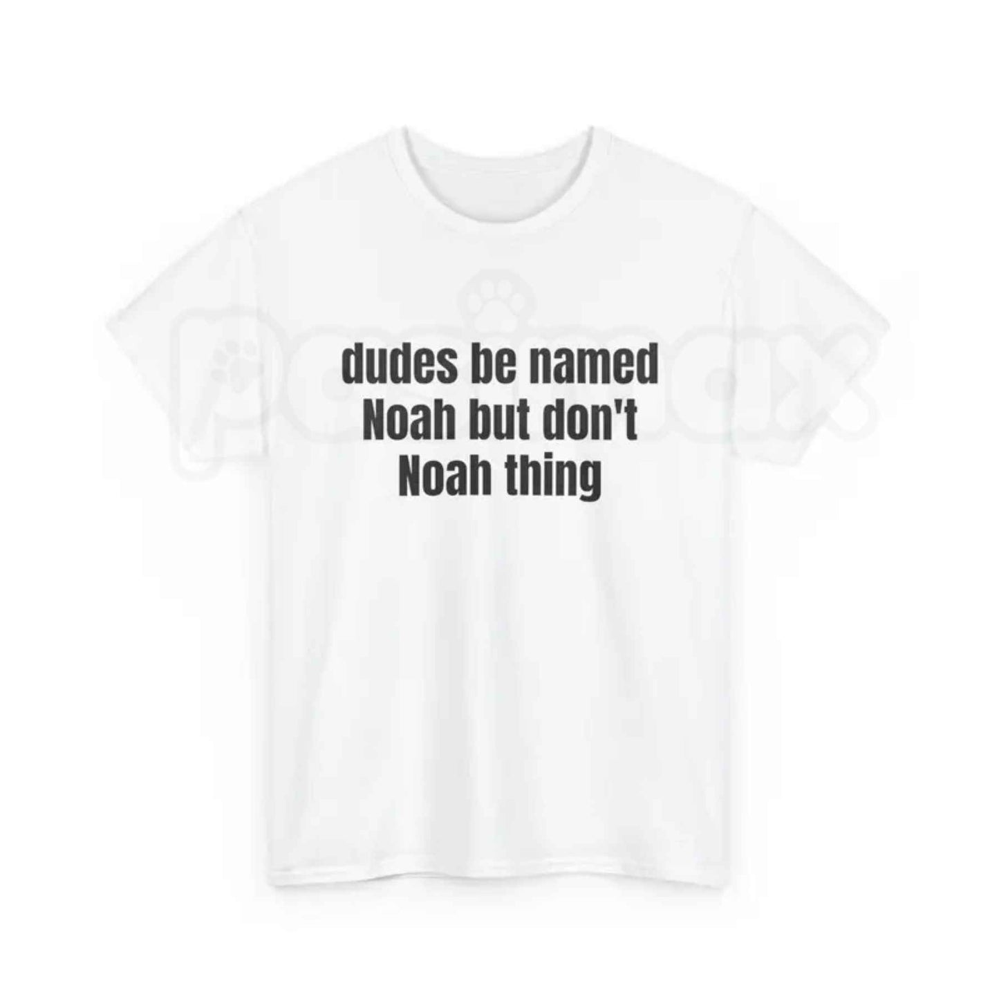 Dudes Be Named Noah But Dont Noah Thing T Shirt – Funny Name Pun Graphic Tee, Sarcastic Witty Wordplay Unisex Classic Vintage Cotton Shirt