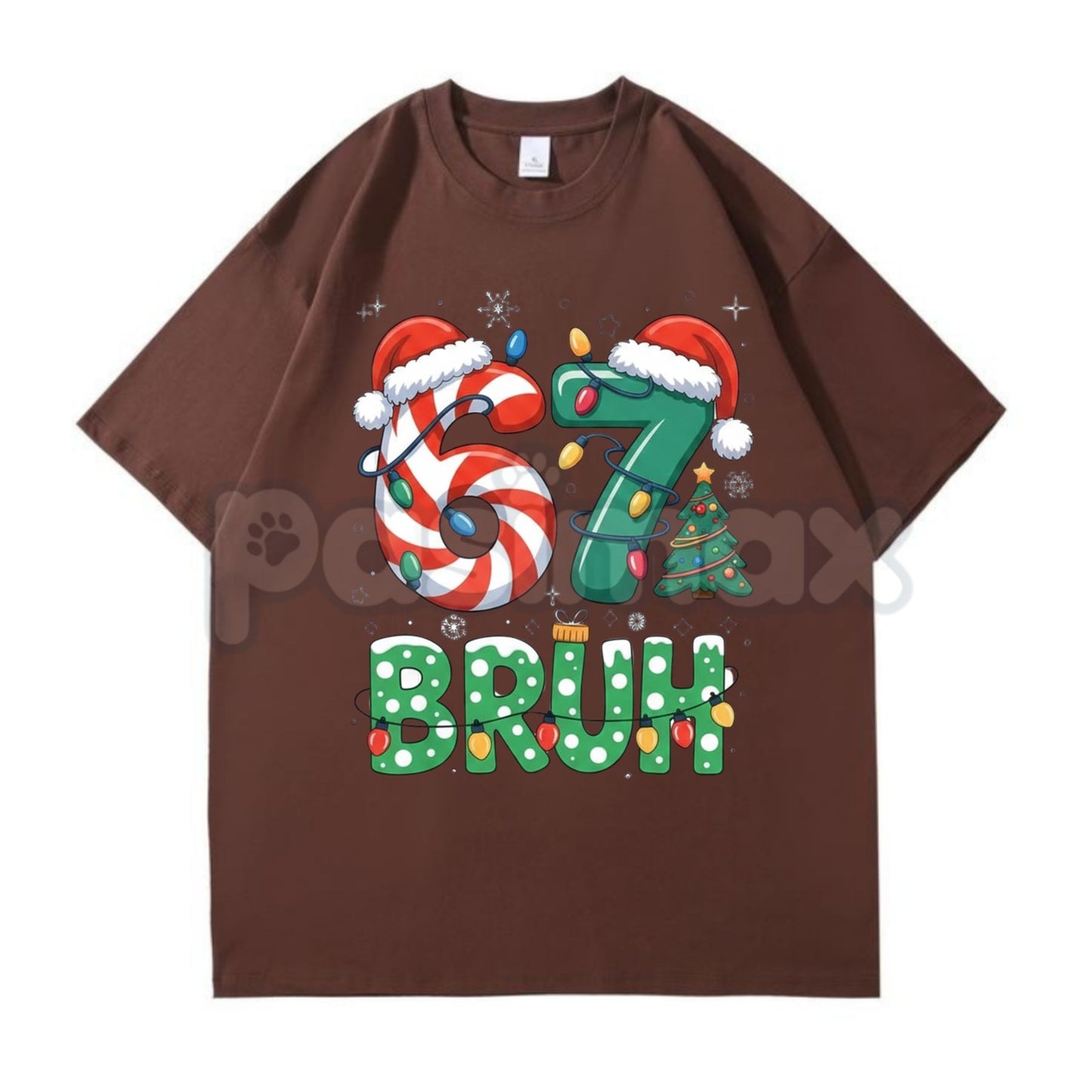 Bruh 67 Six Seven 6 7 Meme Christmas T-Shirt - Funny Gen Alpha Holiday Tee, Viral Internet Slang Kids Shirt, Unisex Boy Girl Gift