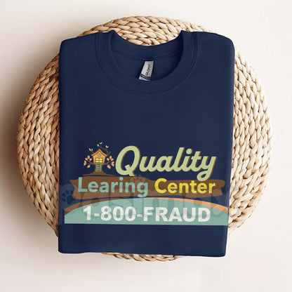 Quality Learning Center Parody T-Shirt - Vintage 90s Education Logo Tee, Ironic Corporate Aesthetic Shirt, Funny Nostalgic Liminal Space Graphic Apparel