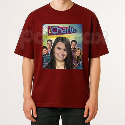 iCharlie Cast Photo T-Shirt – Retro TV Show Poster Print Nostalgia Graphic Tee