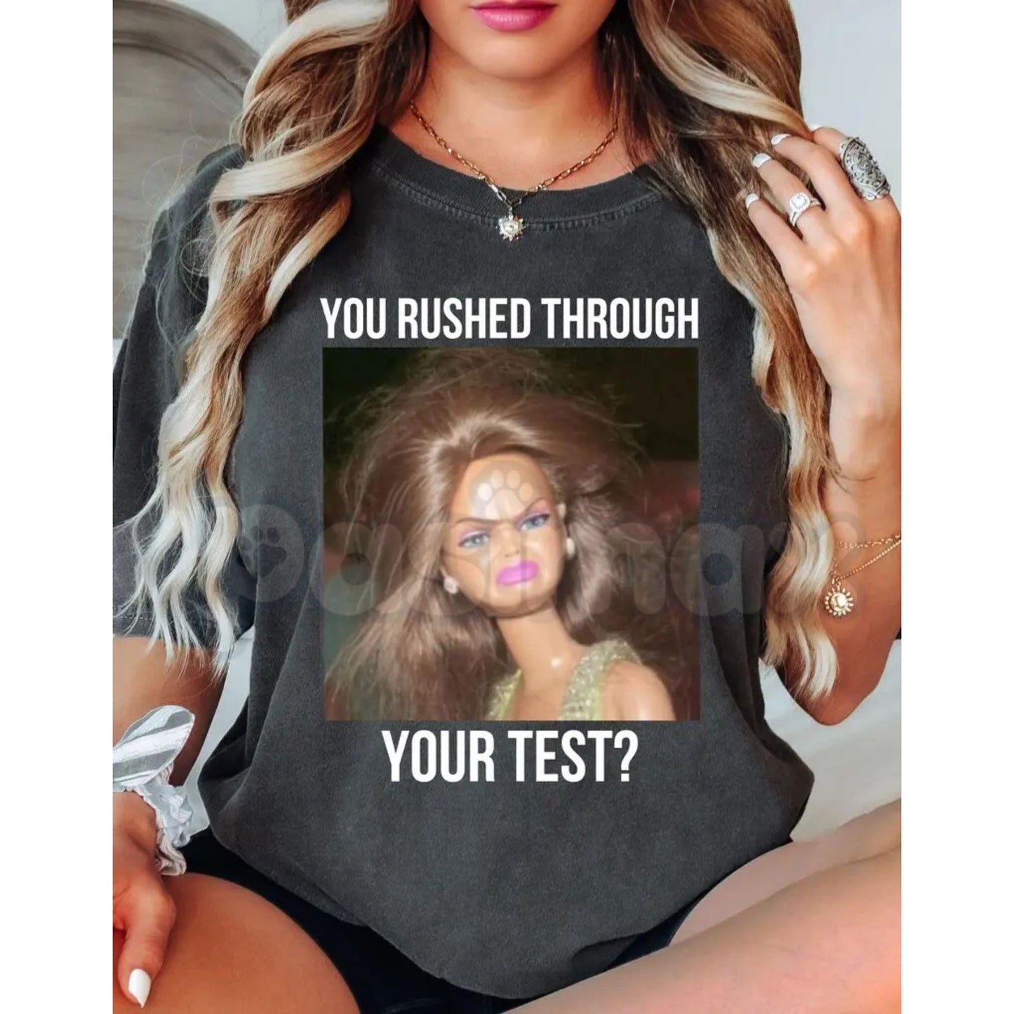 Comfort Colors® "Testing Era" Teacher T-Shirt – Funny Retro Doll Meme Testing Day Tee, State Testing Coordinator Shirt, Final Exam Week Team Gift