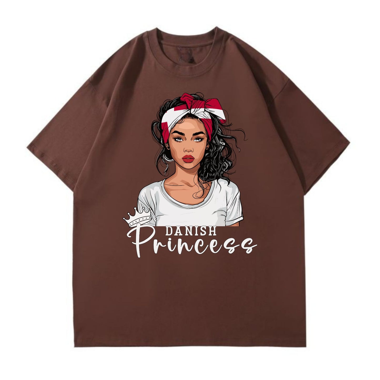 Women’s Danish Princess Tee - Denmark Flag Souvenir Shirt, Scandinavian Pride Apparel
