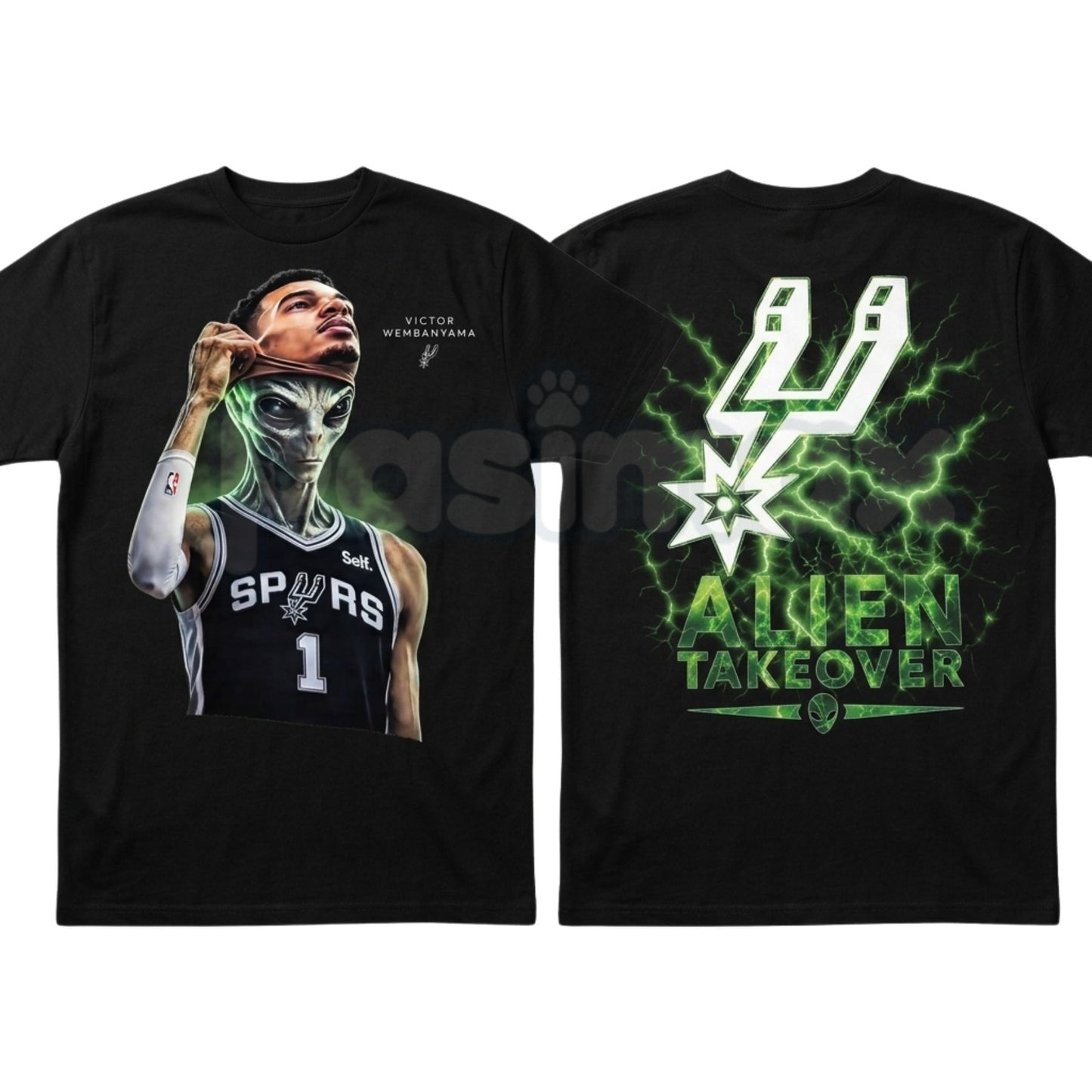 Men's "Wem Alien" Basketball T-Shirt – Wembanyama French Hoop Star Retro Graphic Tee