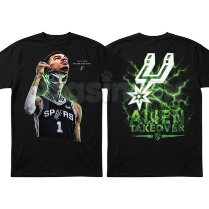Men's "Wem Alien" Basketball T-Shirt – Wembanyama French Hoop Star Retro Graphic Tee