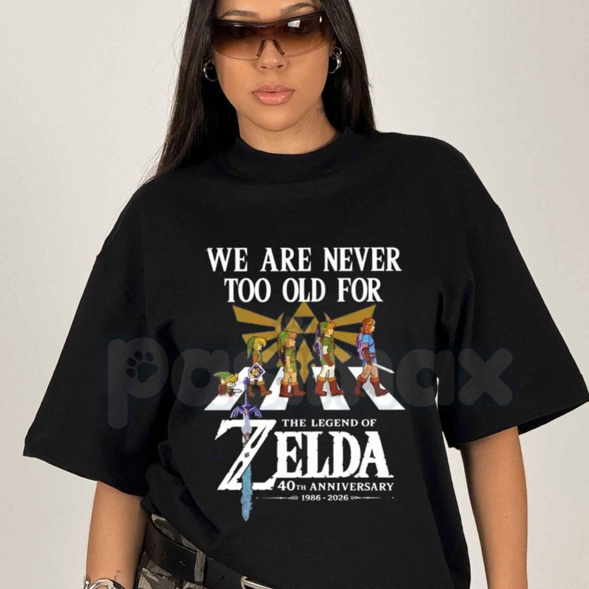 We Are Never Too Old For Legend Of Zelda 40th Anniversary 1986-2026 T-Shirt – Retro Gaming Unisex Tee