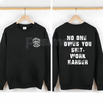 Work Harder Skull Shirt – Gritty Relentless Grinder Hoodie & Streetwear Men's Father's Day Sweatshirt