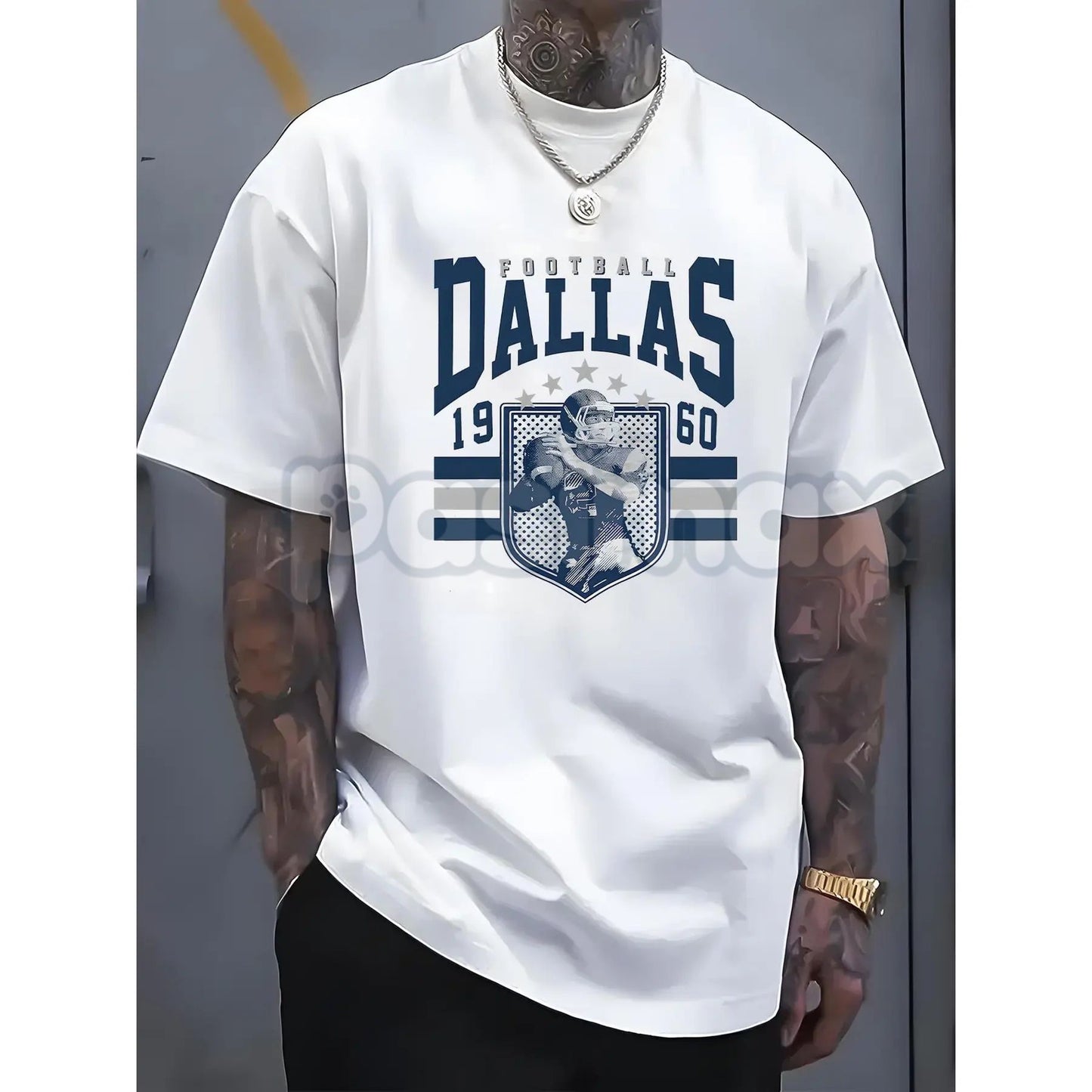 Dallas 1950s Football Graphic Men's T-Shirt - Retro Texas Sports Tee, Vintage Pro Football History Apparel, Classic Dallas Fan Gift