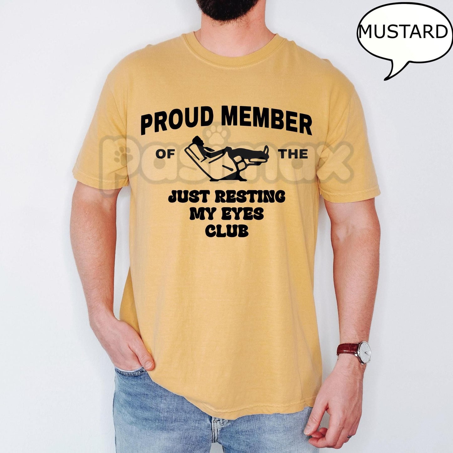 Comfort Colors® 'Just Resting My Eyes' Dad T-Shirt – Funny Father’s Day Tee, Humorous Sleeping Dad Graphic, Vintage Fatherhood Apparel