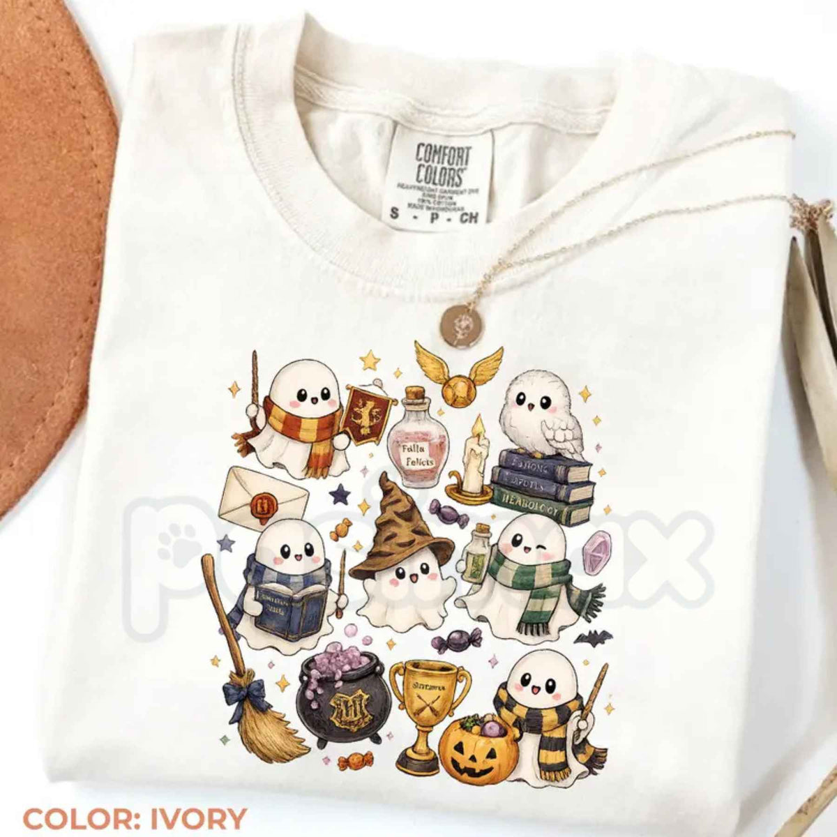 Comfort Colors® Wizard Ghost T-Shirt – Magical Halloween Graphic Tee, Fantasy Wizard World Inspired Unisex Top & Gift
