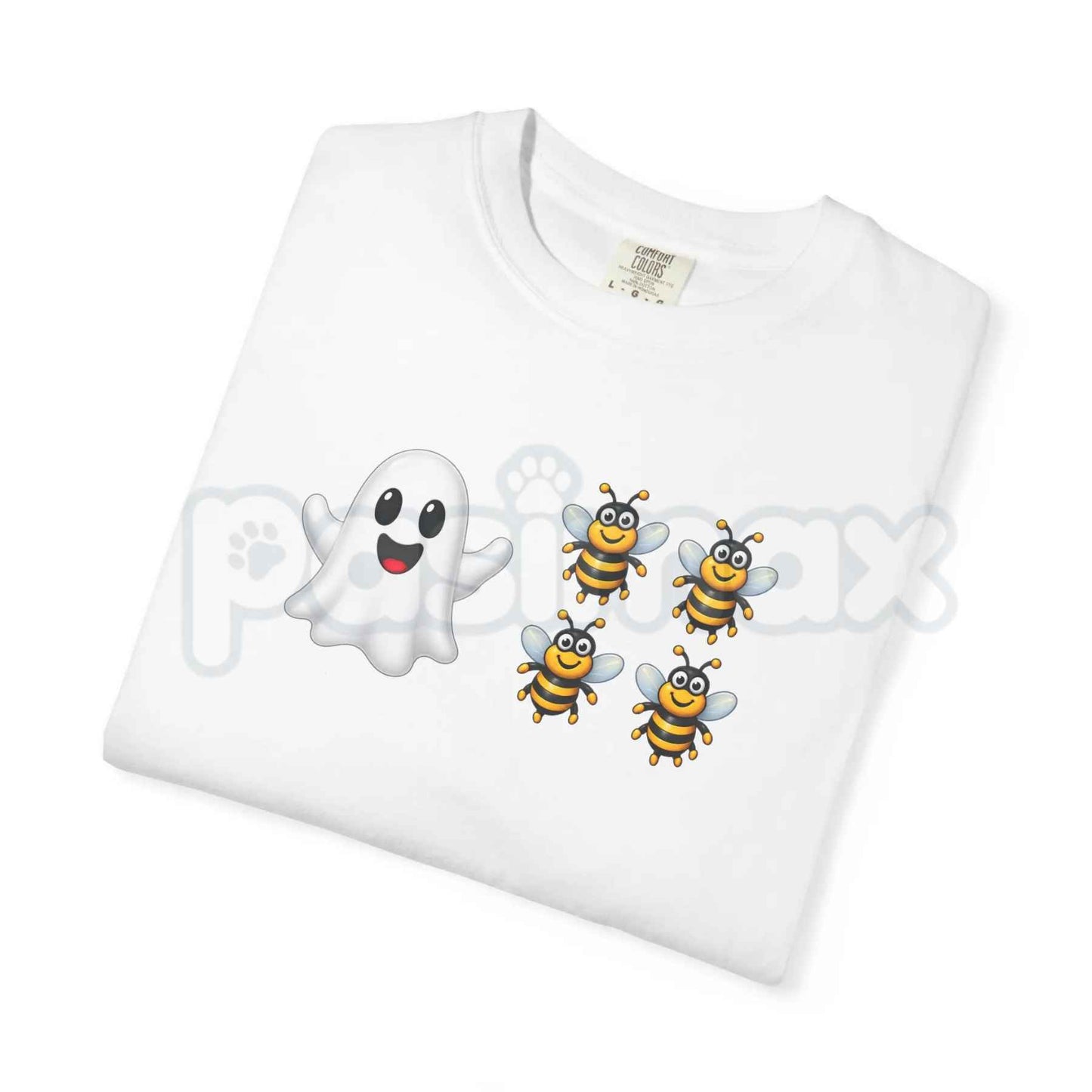 Comfort Colors® Funny Emoji Puzzle Halloween T-Shirt – Retro "Bo Bees" Wordplay Graphic Tee, Spooky Season Pun Unisex Top