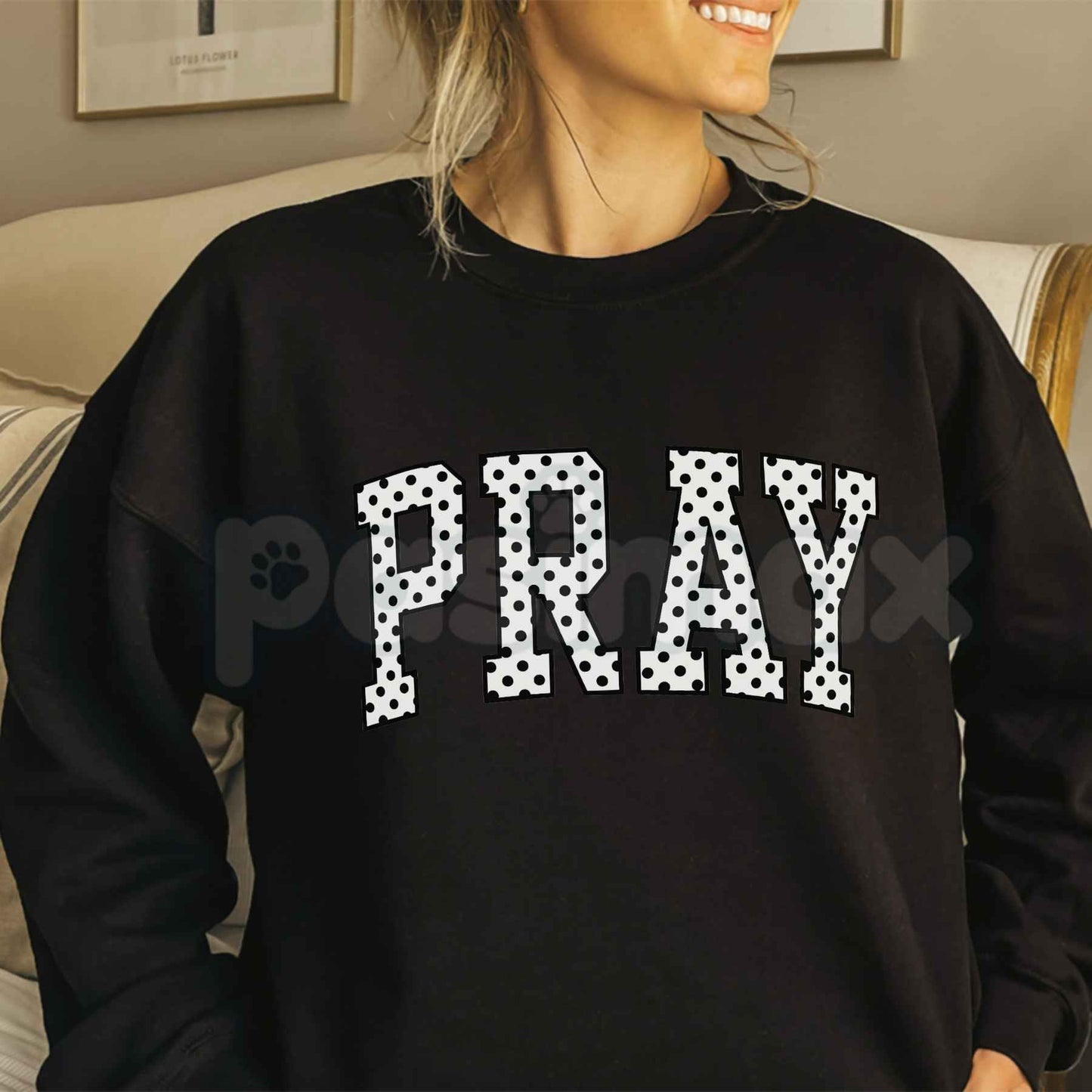 PRAY Graphic Sweatshirt | Vintage Christian Faith Crewneck