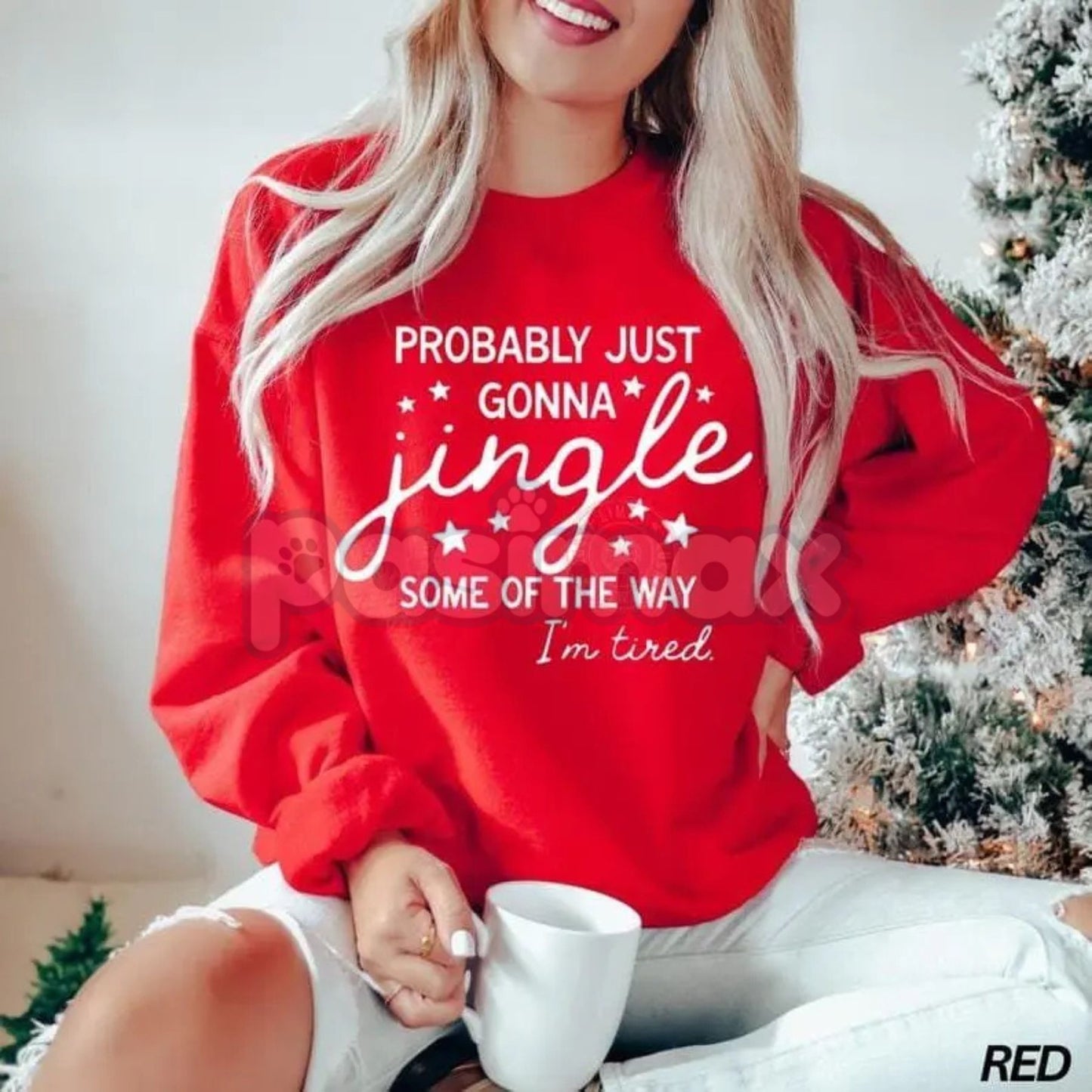 Just Gonna Jingle Some Of The Way I'm Tired Shirt Sweatshirt | Funny Christmas Sarcasm Jumper | Exhausted Holiday Gift