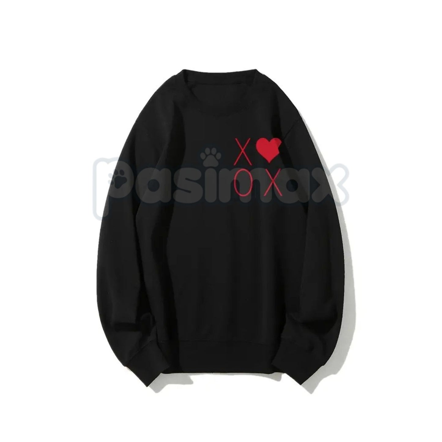 Minimalist XOXO Heart Sweatshirt | Clean Aesthetic Love Crewneck | Modern Fine Line Heart Jumper | Simple Valentine's Day Pullover | Tiny Heart Graphic Shirt | Valentine Gift for Her