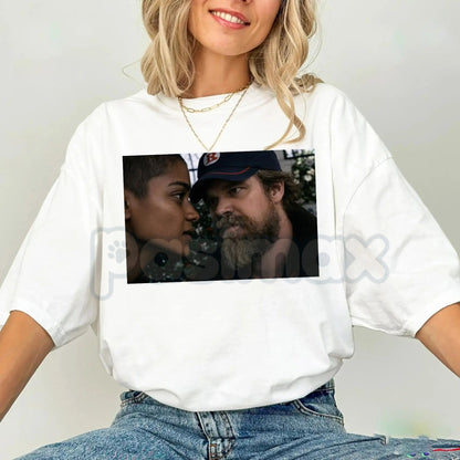 Jim Hopper Hawkins Safety T-Shirt - Retro 80s Stranger Movie Graphic Tee, Anti-Monster Hawkins Police Shirt, Vintage Hawkins Sheriff Dept Gift Apparel