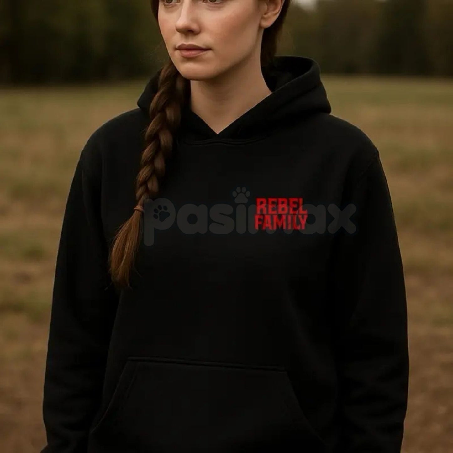 Rebel Family Outlaw Bloodline Hoodie – Red Skull Country Apparel Pullover, Southern & Edgy Streetwear, Unisex