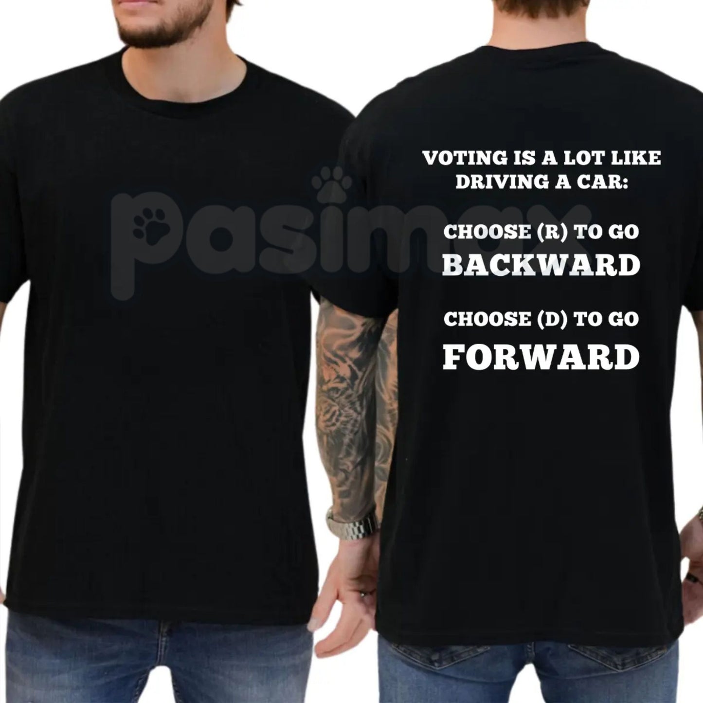 "Voting Is Like Driving" Democrat T-Shirt – Funny Sarcastic Election Progress Graphic Tee