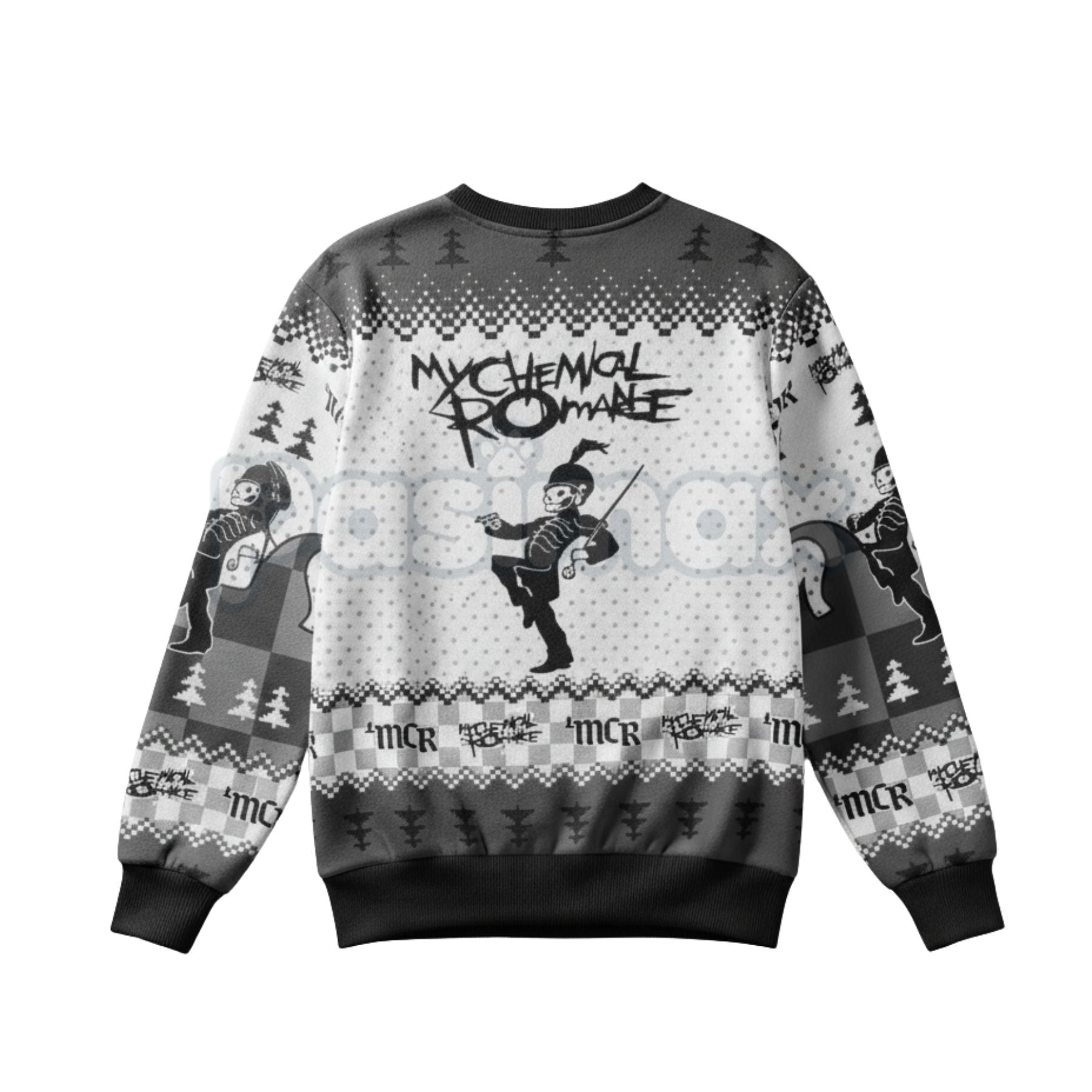 metal gear solid christmas sweater MCR Black Parade Emo Ugly Christmas Sweater – Pasimax